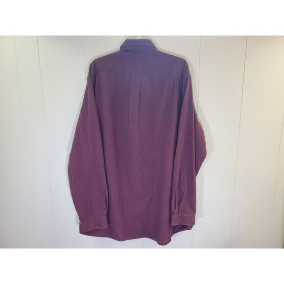 LL‎ Bean Men's XXL Tall Houndstooth Red Black Flannel Button Down Shirt 2XLT - Picture 4 of 7